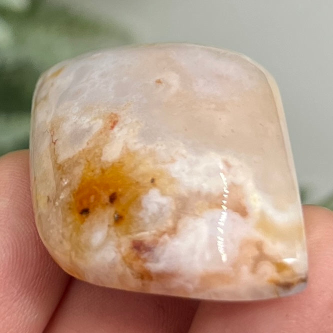 Flower Agate Gemstone Cabochon DIY Jewellery Making Wire Wrapping Crystal 18g