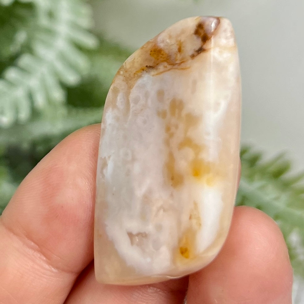 Flower Agate Gemstone Cabochon DIY Jewellery Making Wire Wrapping Crystal 18g