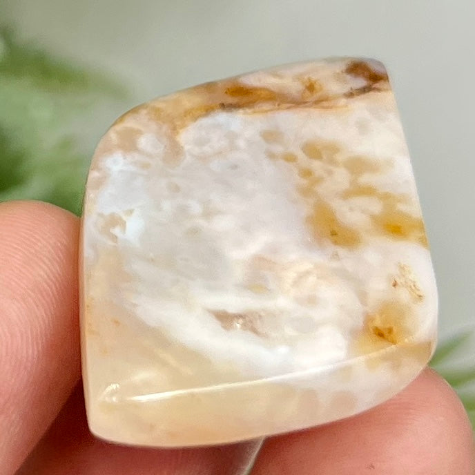 Flower Agate Gemstone Cabochon DIY Jewellery Making Wire Wrapping Crystal 18g