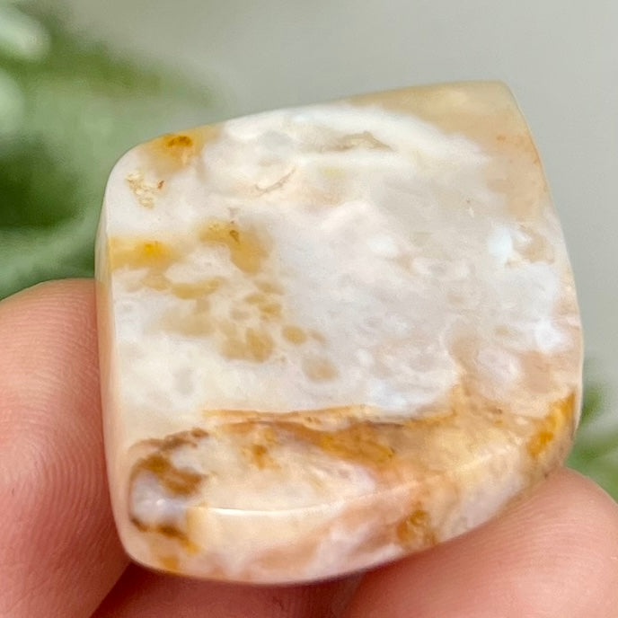 Flower Agate Gemstone Cabochon DIY Jewellery Making Wire Wrapping Crystal 18g