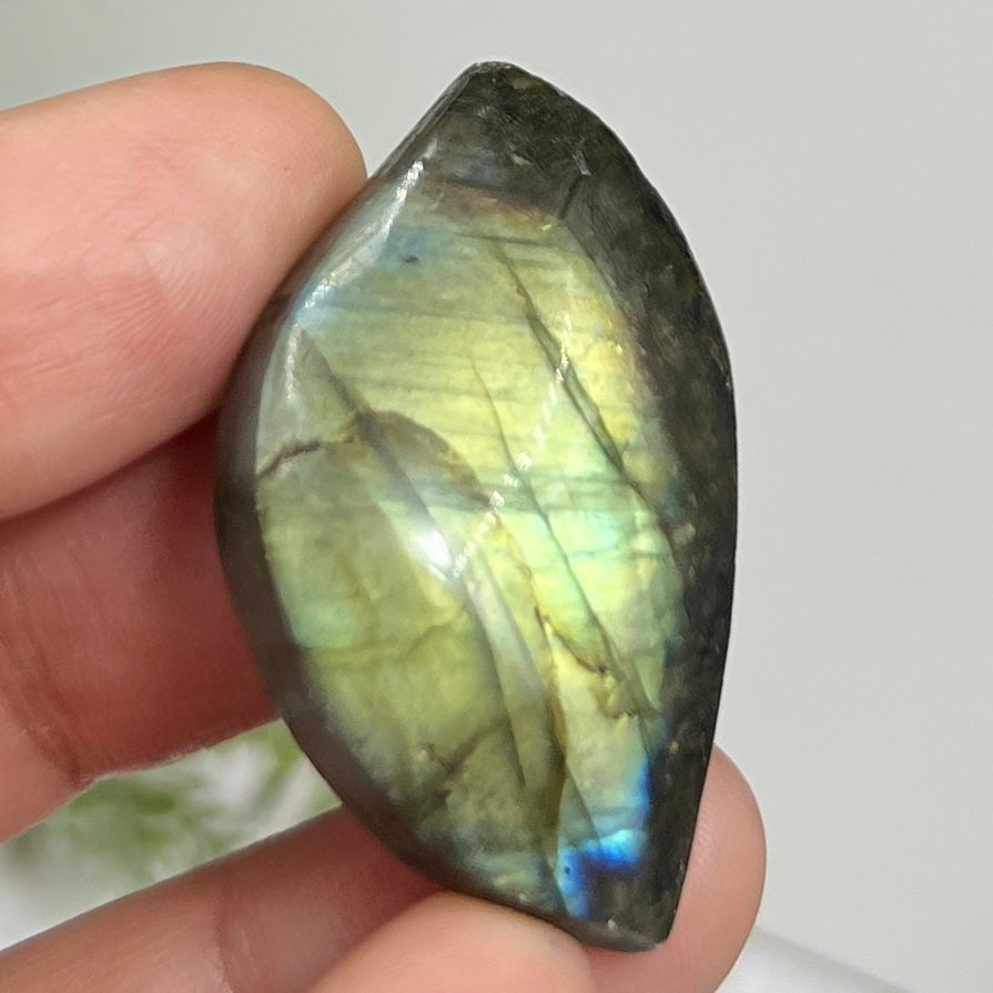 Labradorite Gemstone Cabochon DIY Jewellery Making Wire Wrapping Crystal 16g