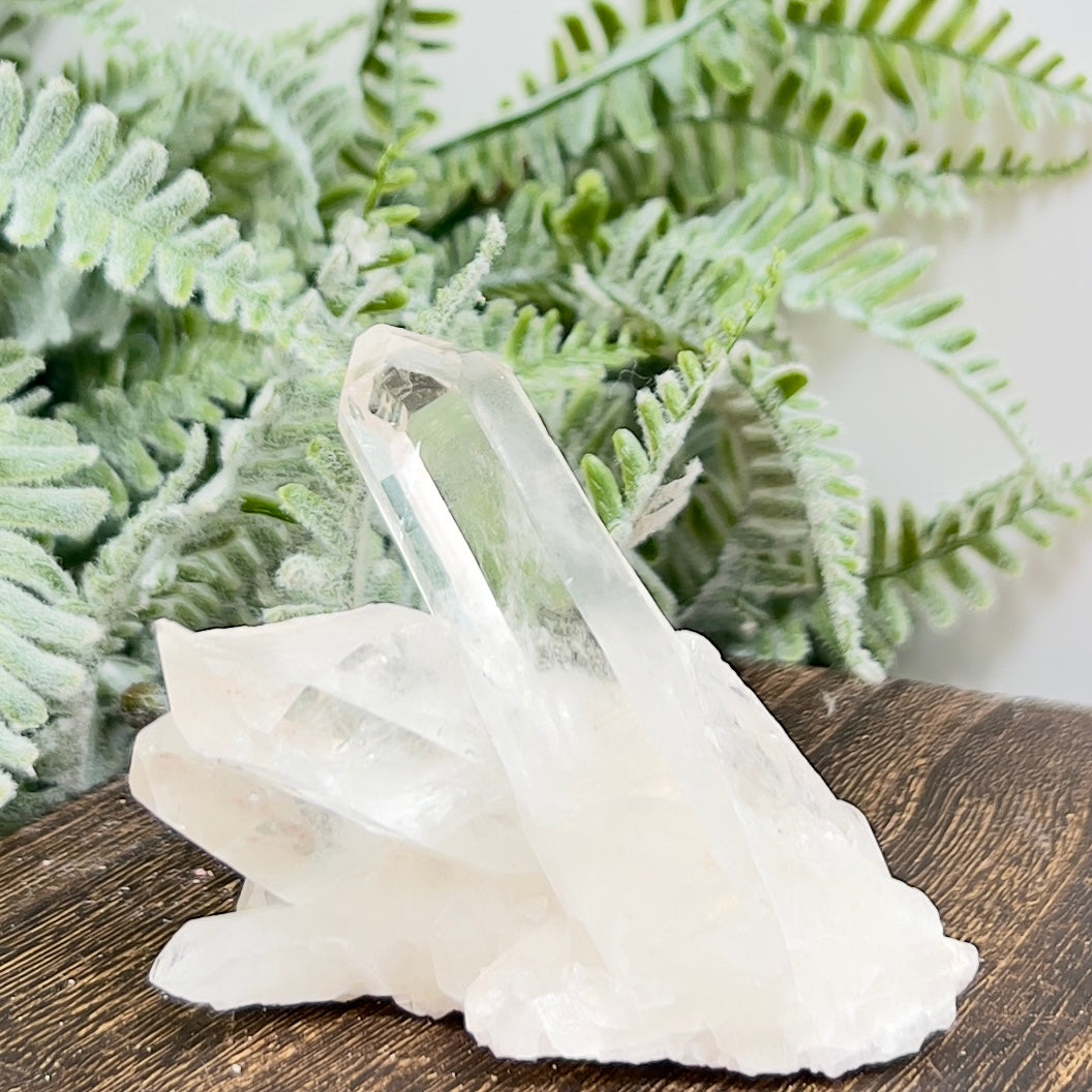 Clear Quartz Cluster Natural Raw Specimen Crystal 96g