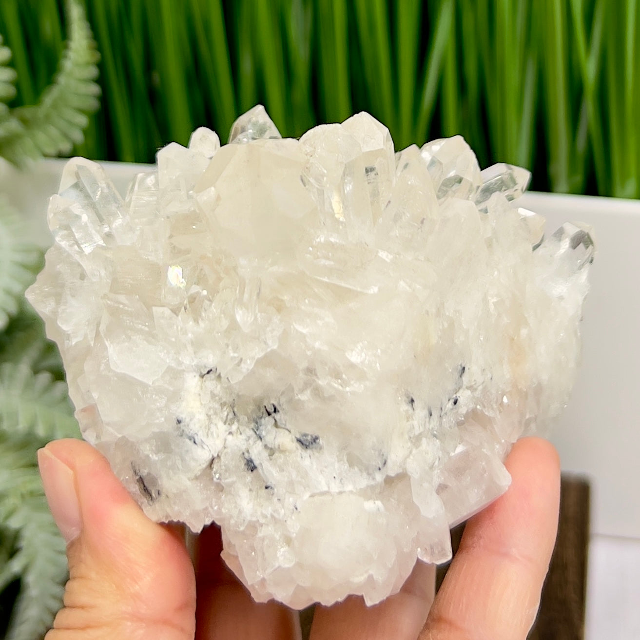 Clear Quartz Cluster Natural Raw Specimen Crystal 460g