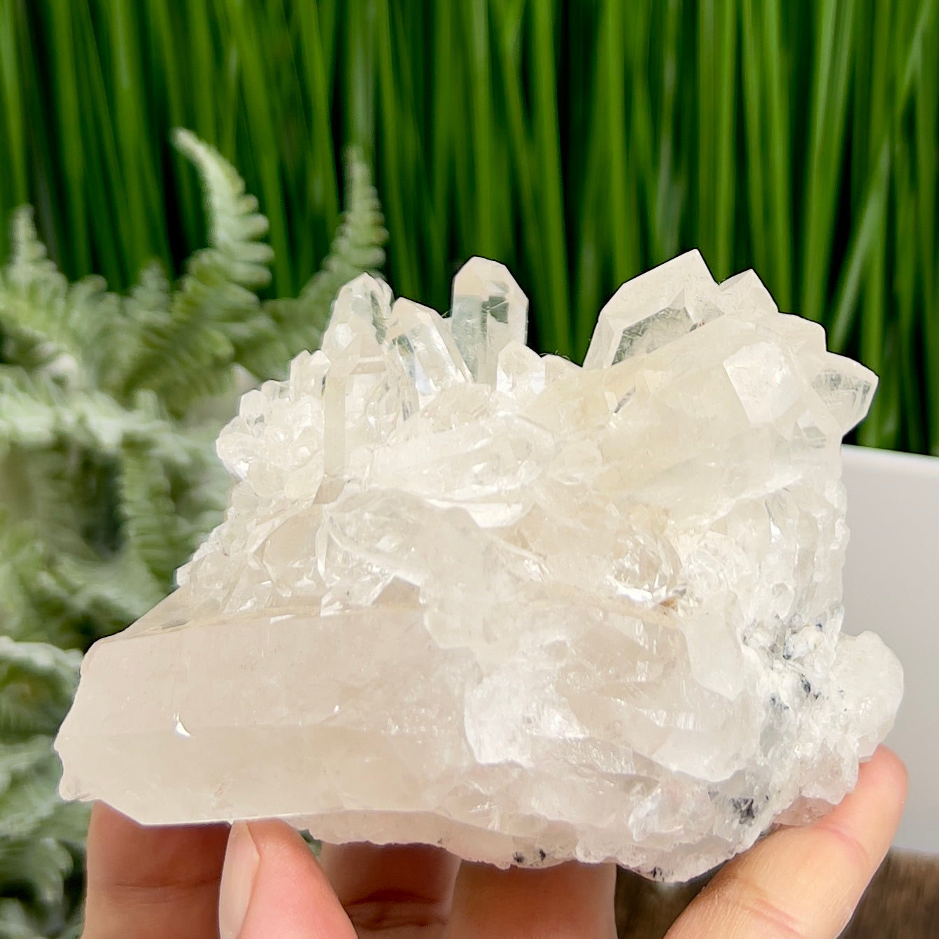 Clear Quartz Cluster Natural Raw Specimen Crystal 460g