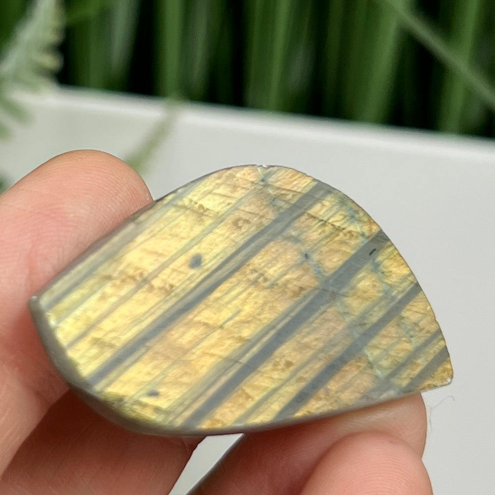 Labradorite Gemstone Cabochon DIY Jewellery Making Wire Wrapping Crystal 14g
