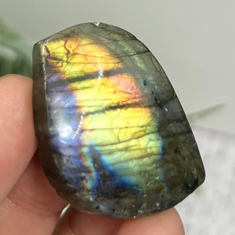 Labradorite Gemstone Cabochon DIY Jewellery Making Wire Wrapping Crystal 18g
