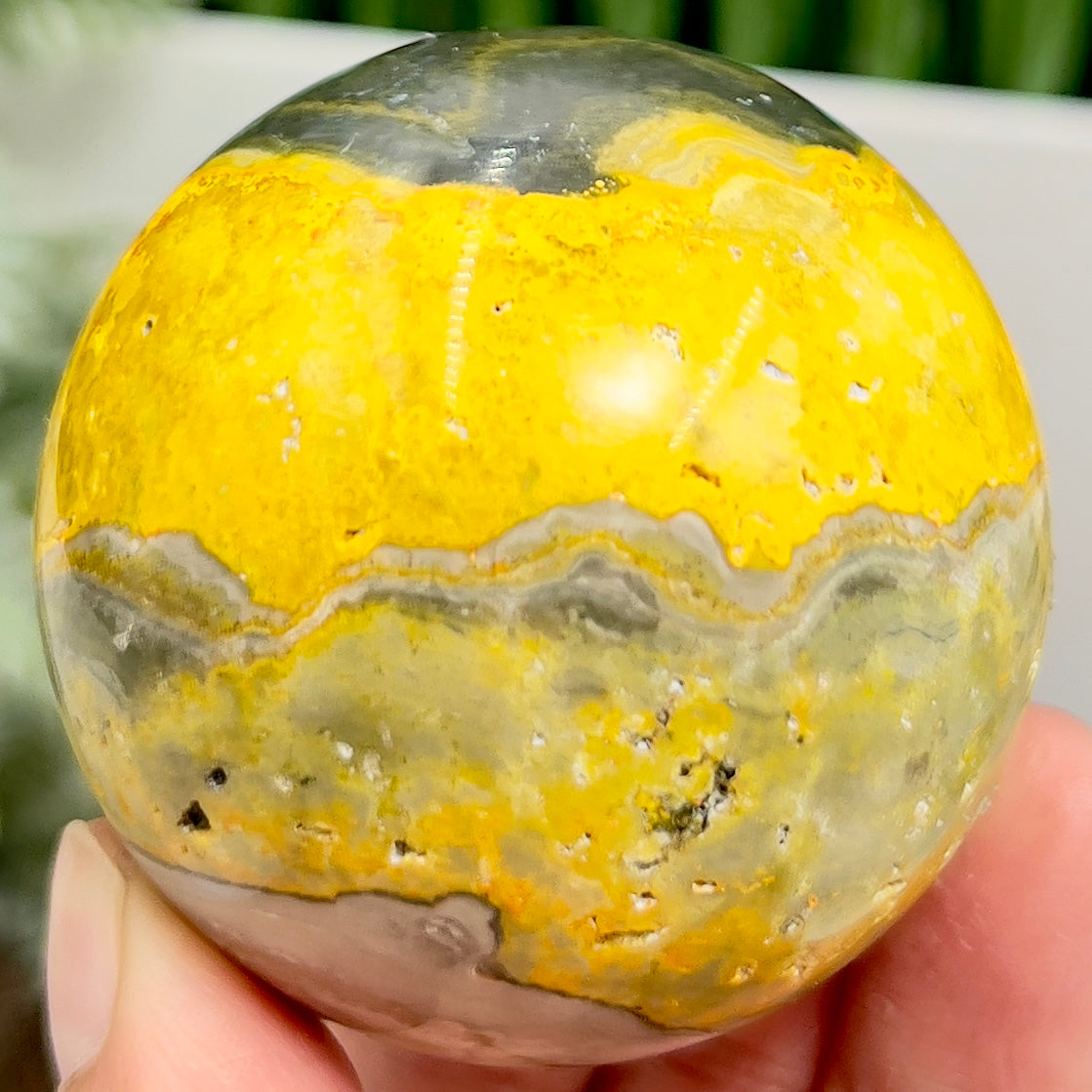 Bumblebee Jasper Sphere Healing Crystal Ball 238g 56mm