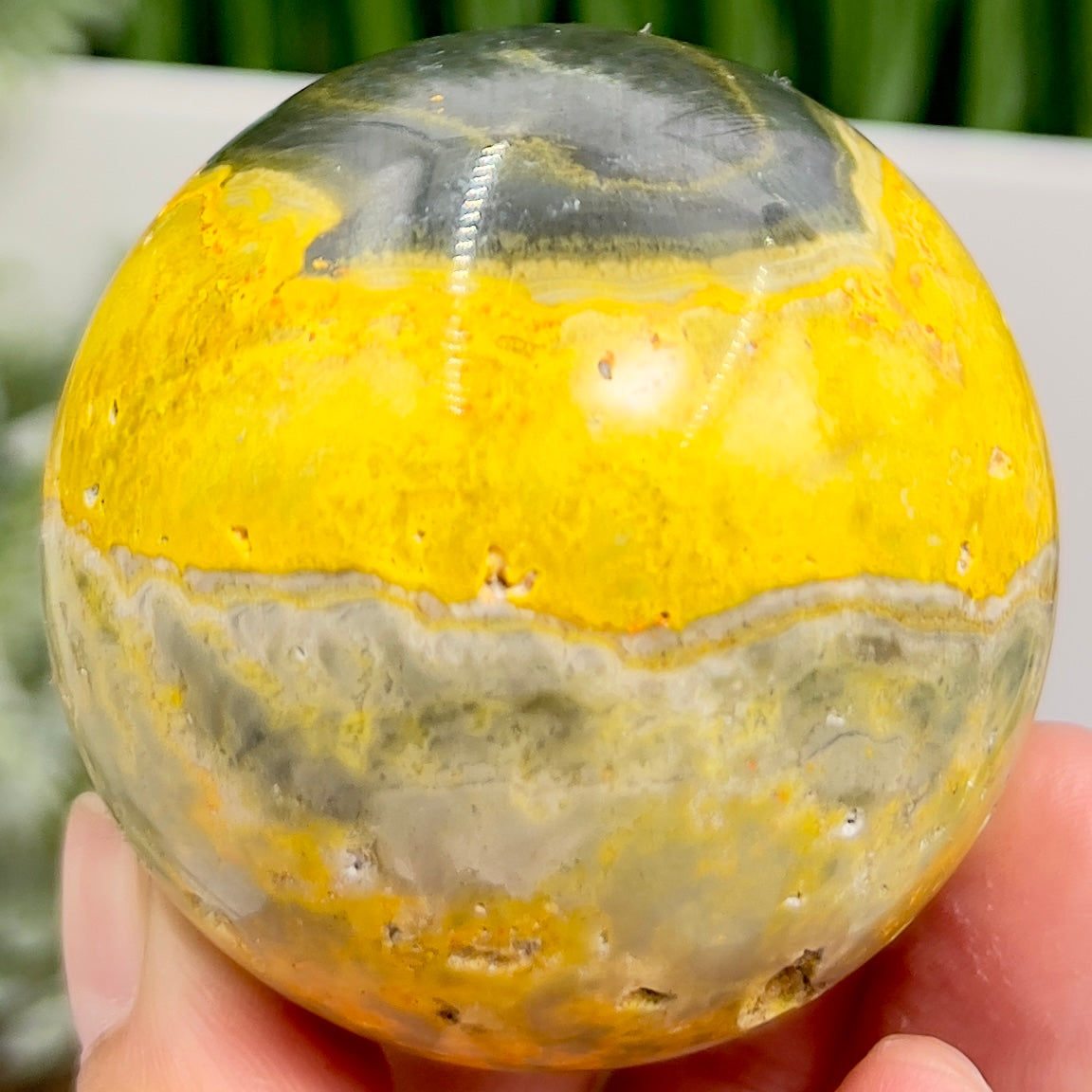 Bumblebee Jasper Sphere Healing Crystal Ball 238g 56mm