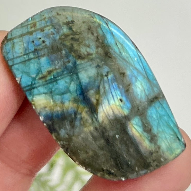 Labradorite Gemstone Cabochon DIY Jewellery Making Wire Wrapping Crystal 14g