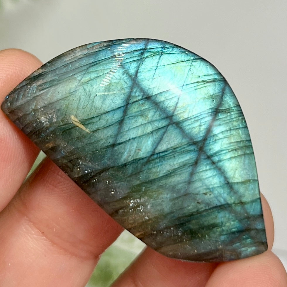 Labradorite Gemstone Cabochon DIY Jewellery Making Wire Wrapping Crystal 16g