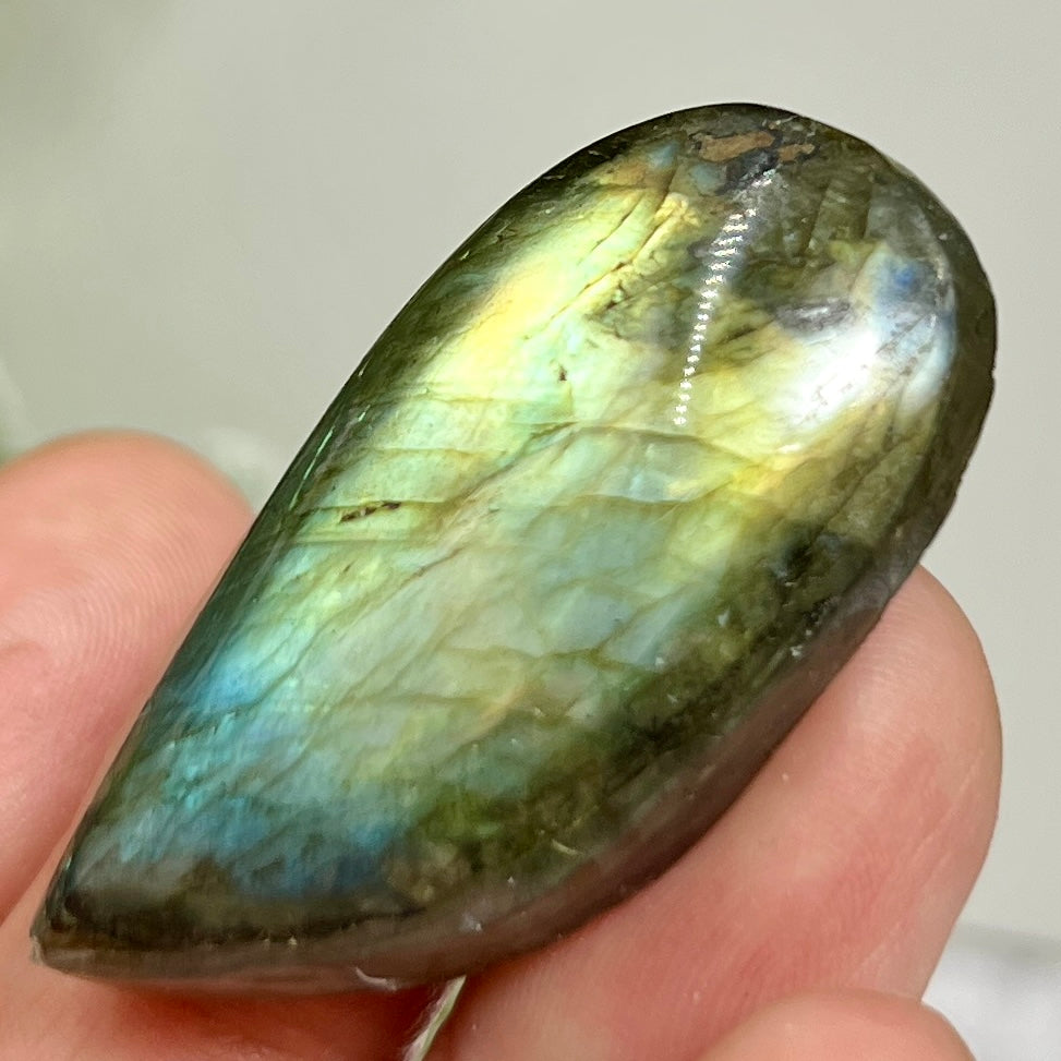 Labradorite Gemstone Cabochon DIY Jewellery Making Wire Wrapping Crystal 16g