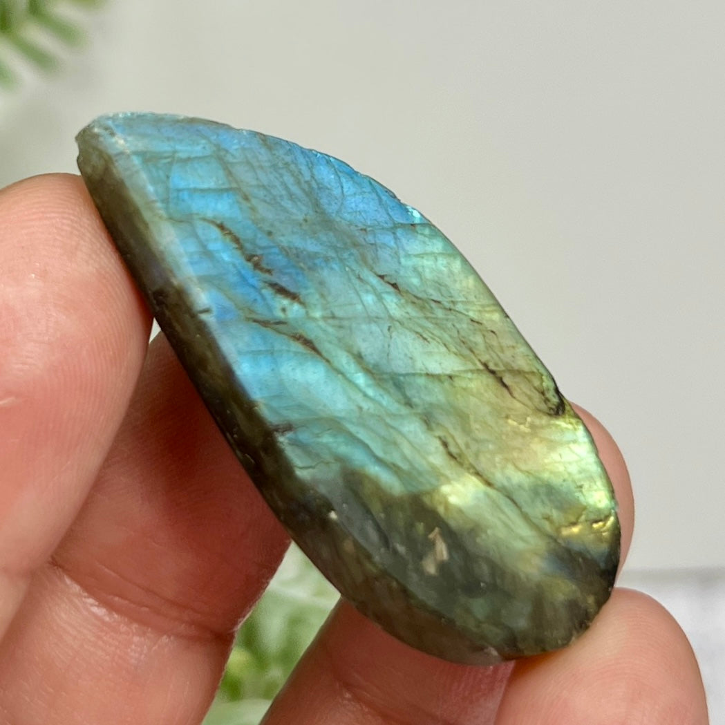 Labradorite Gemstone Cabochon DIY Jewellery Making Wire Wrapping Crystal 16g