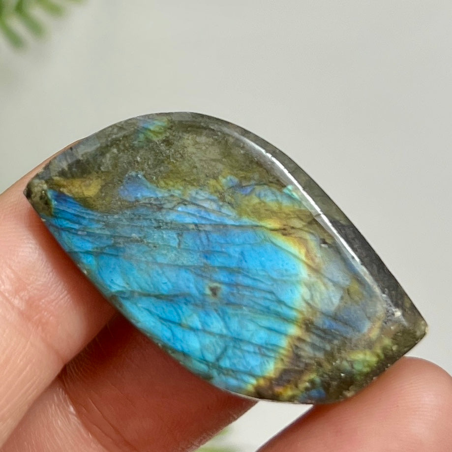 Labradorite Gemstone Cabochon DIY Jewellery Making Wire Wrapping Crystal 12g