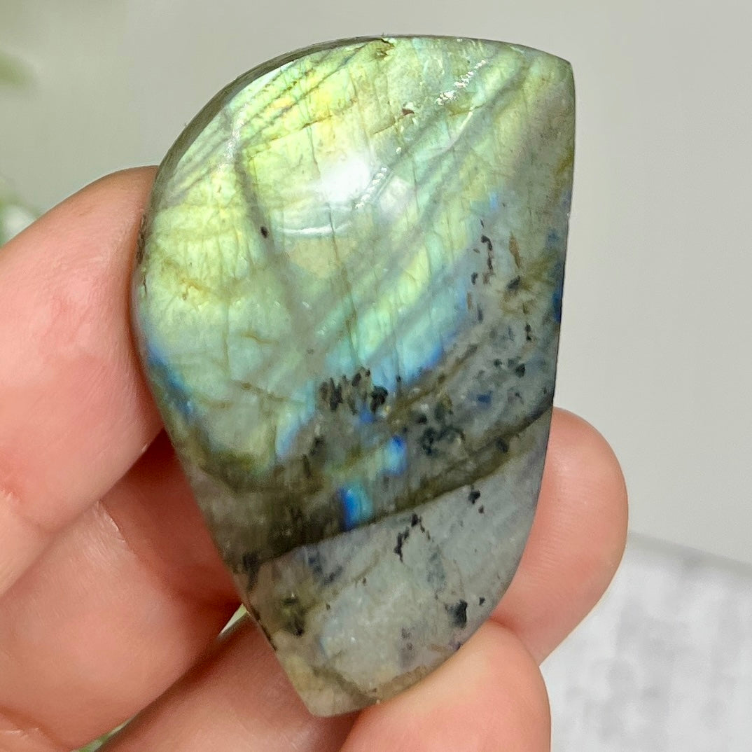 Labradorite Gemstone Cabochon DIY Jewellery Making Wire Wrapping Crystal 18g