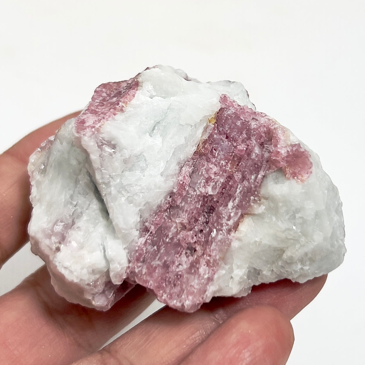 Pink Tourmaline in Feldspar Natural Healing Crystal Raw Specimen 112g
