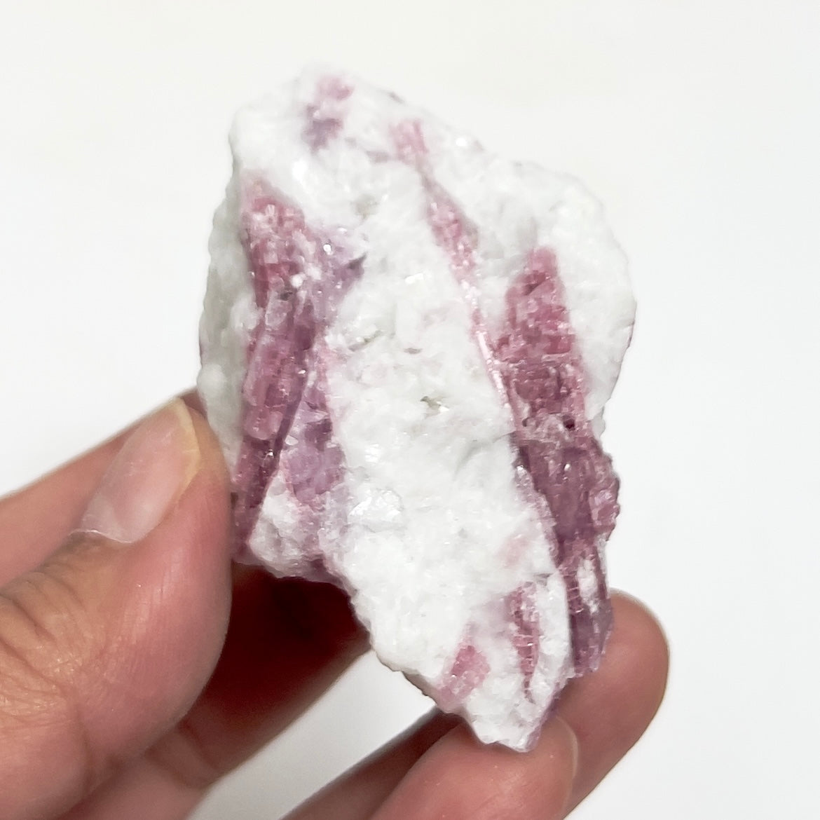 Pink Tourmaline in Feldspar Natural Healing Crystal Raw Specimen 87g