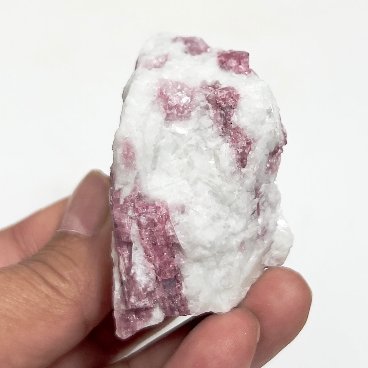Pink Tourmaline in Feldspar Natural Healing Crystal Raw Specimen 87g