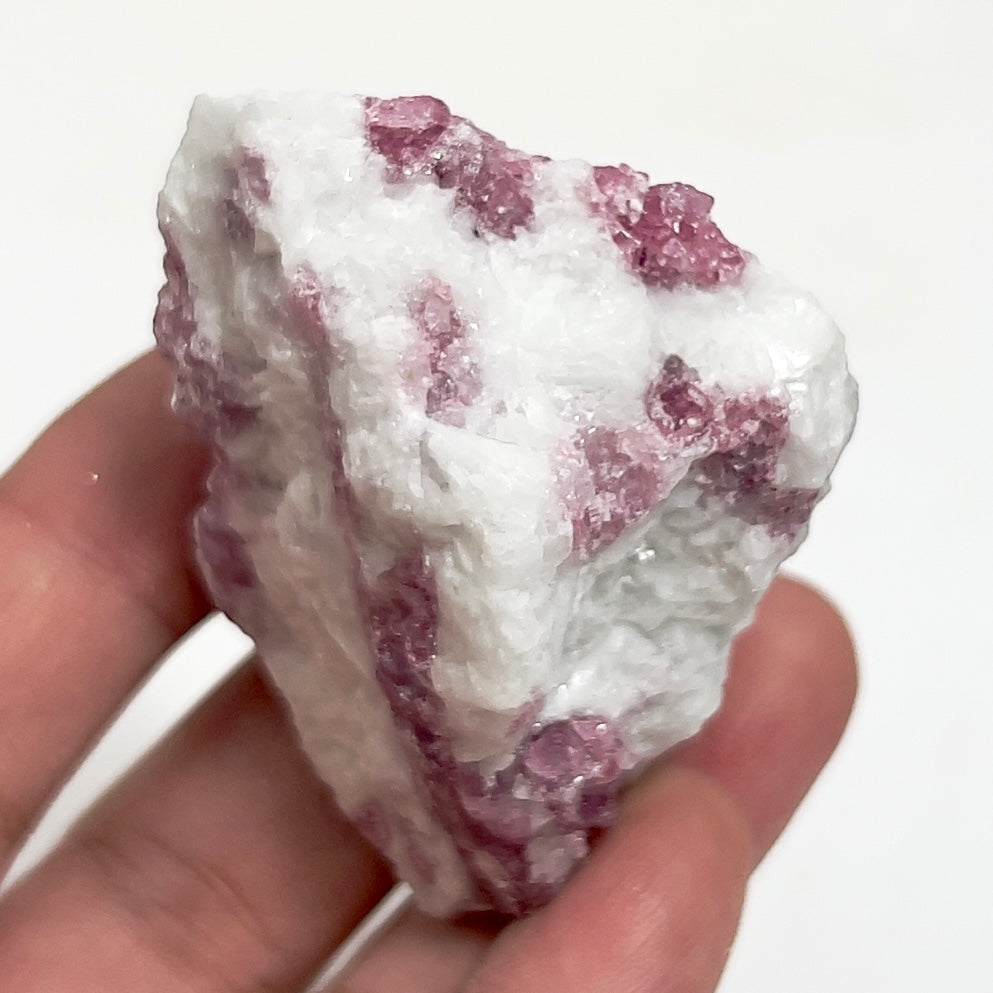 Pink Tourmaline in Feldspar Natural Healing Crystal Raw Specimen 87g