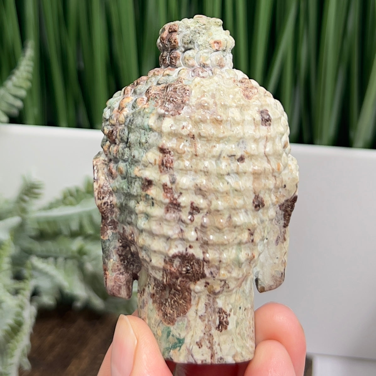 Russian Flower Cherry Blossom Jasper Buddha Rare Crystal 216g