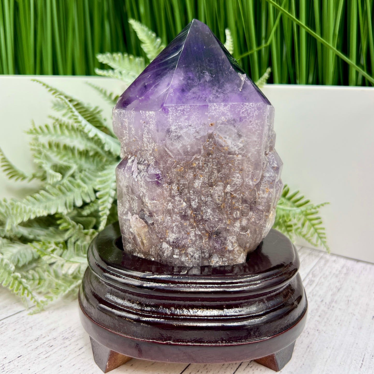Amethyst Root Dark Purple with Stand High Quality Gemstone Raw Specimen 1102g