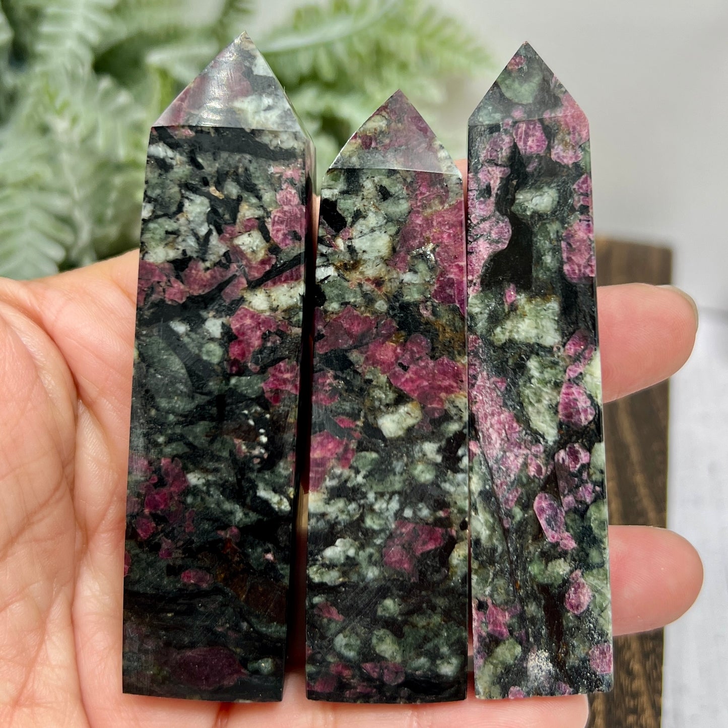 Eudialyte Garnet Feldspar Niter Rare Points Towers Crystal YOU CHOOSE