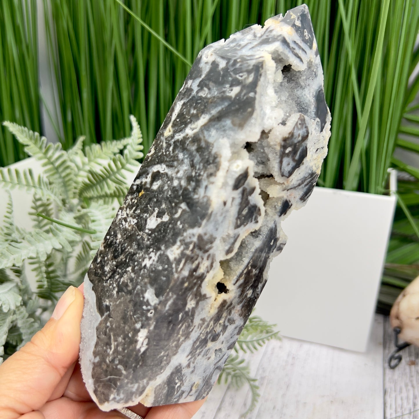 Sphalerite Druzy Quartz Tower Crystal Generator 734g 161mm