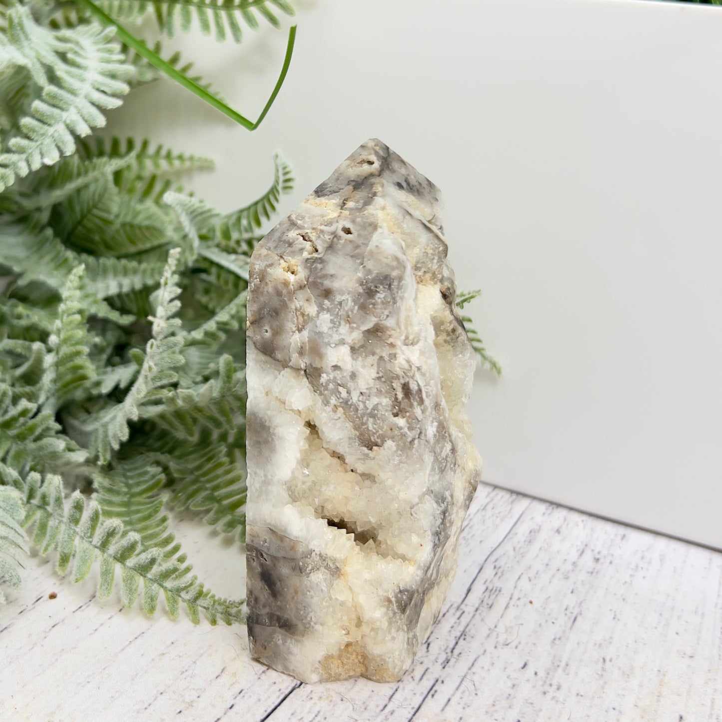 Sphalerite Quartz Druzy Tower Crystal Generator 302g 106mm