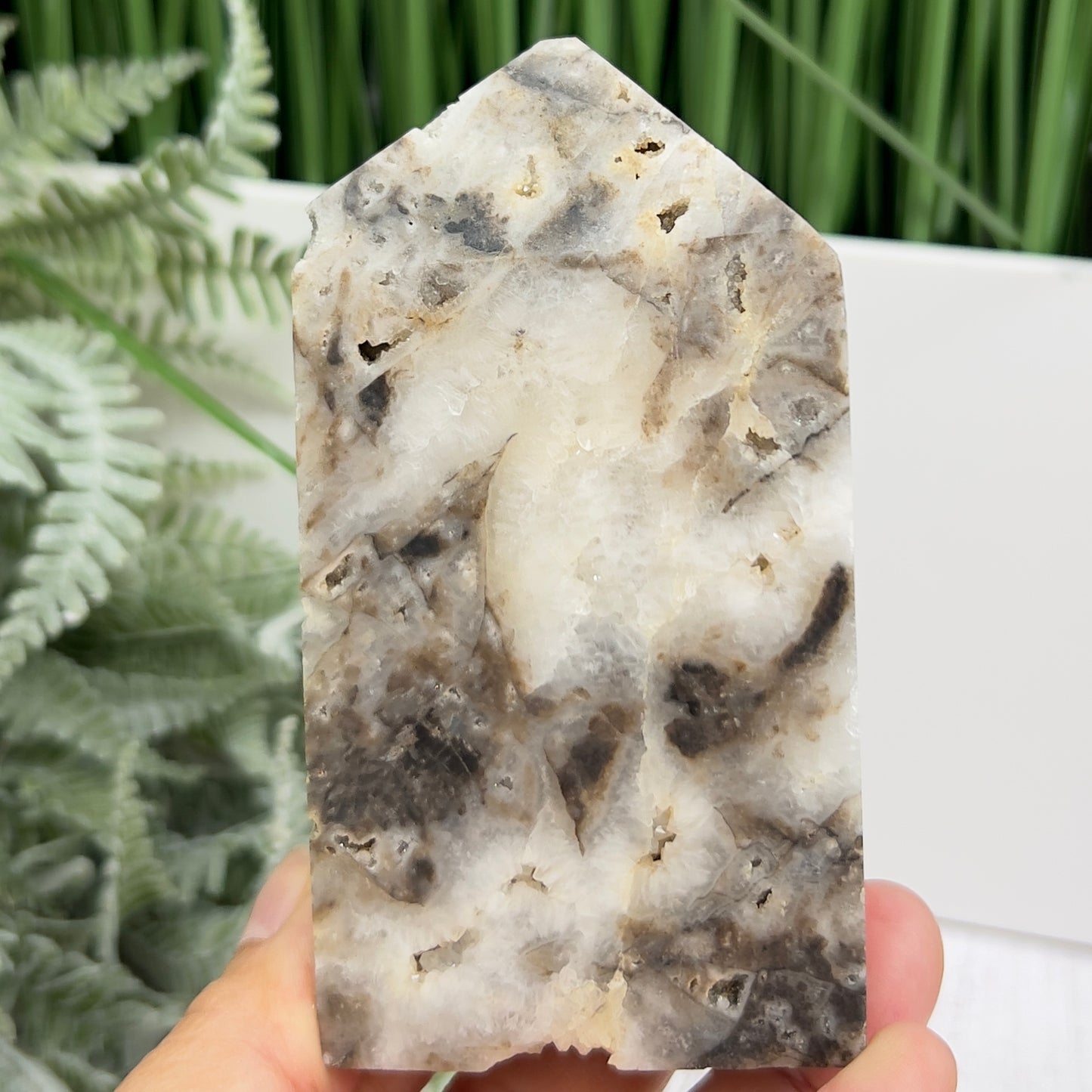 Sphalerite Quartz Druzy Tower Crystal Generator 302g 106mm