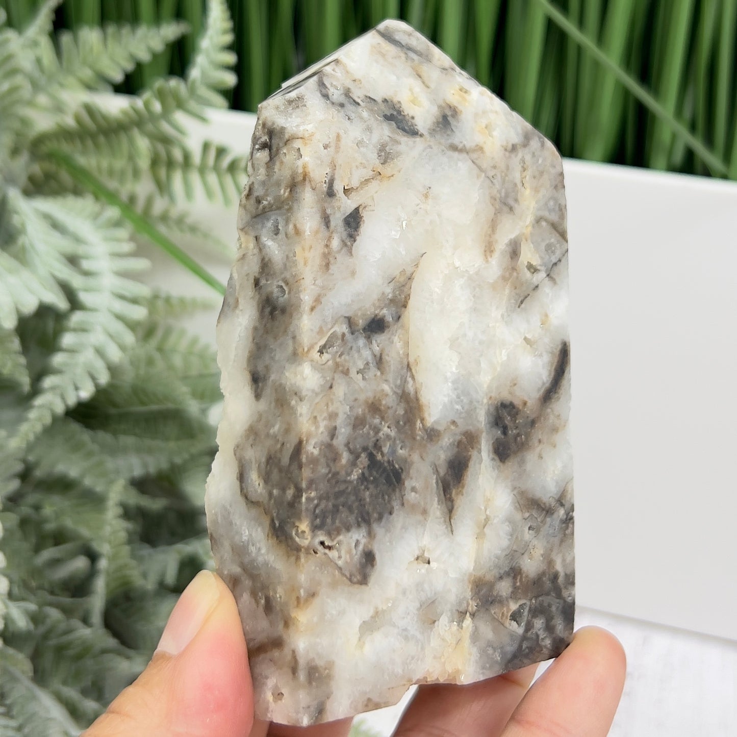 Sphalerite Quartz Druzy Tower Crystal Generator 302g 106mm