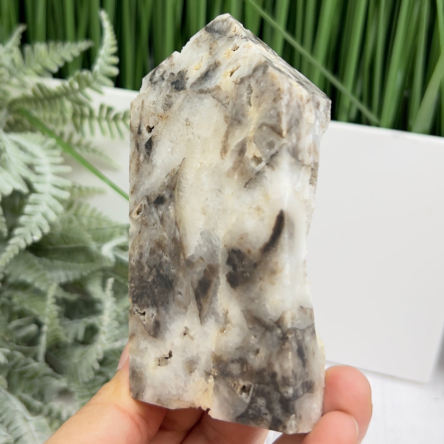 Sphalerite Quartz Druzy Tower Crystal Generator 302g 106mm