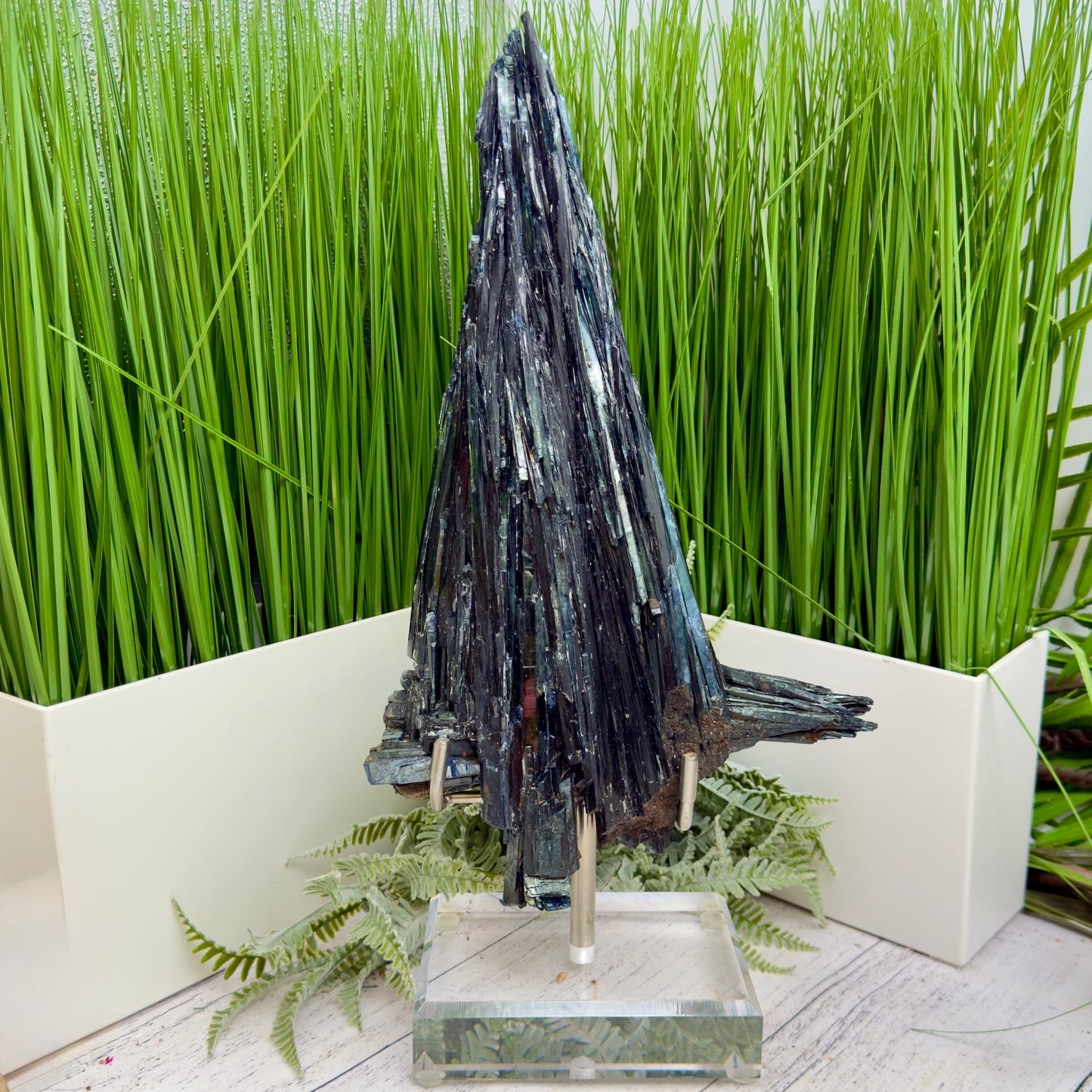 Huge Vivianite RARE Specimen Natural Raw Crystal with Stand 1752g 303mm