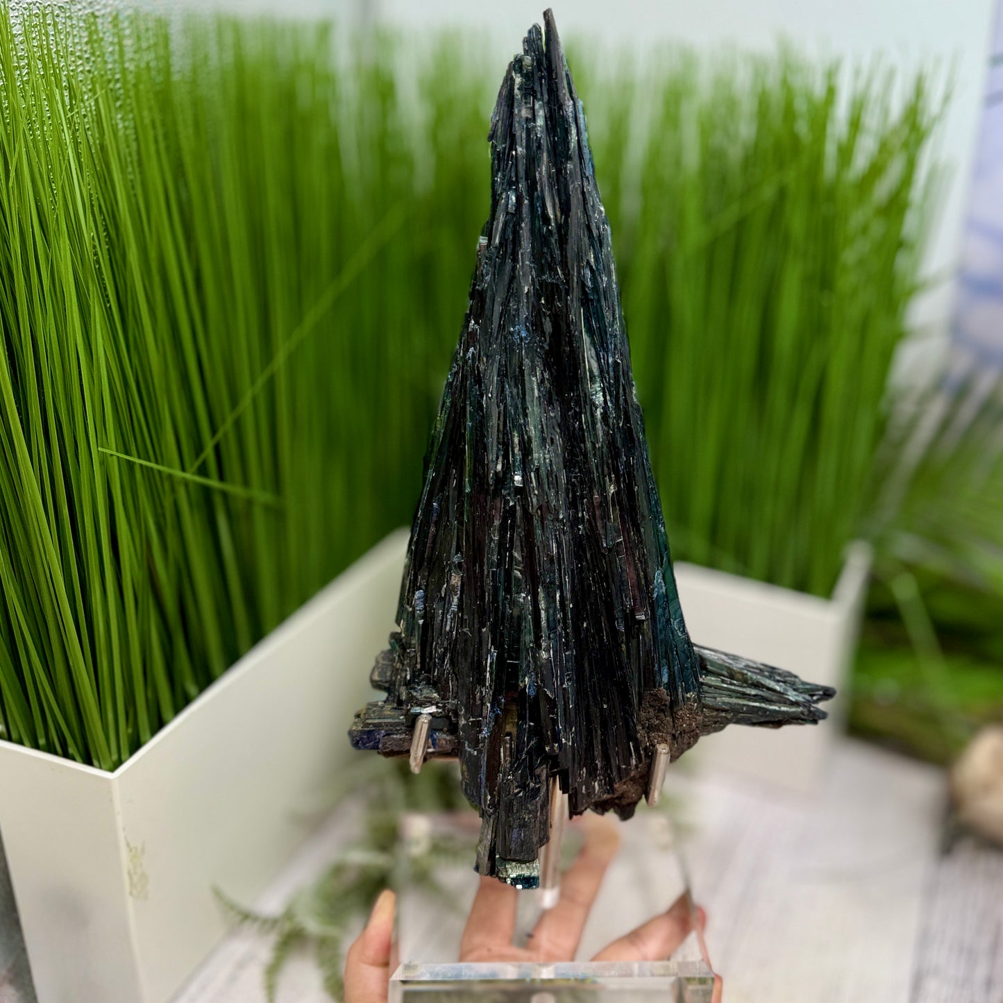 Huge Vivianite RARE Specimen Natural Raw Crystal with Stand 1752g 303mm
