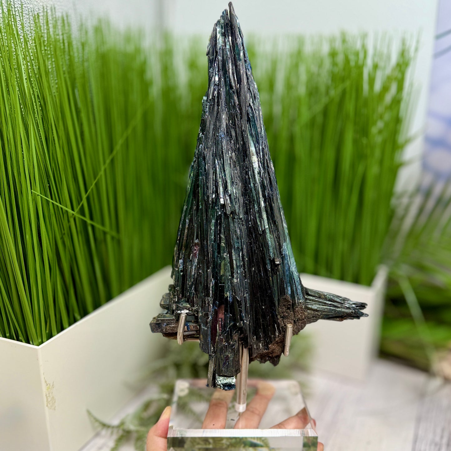 Huge Vivianite RARE Specimen Natural Raw Crystal with Stand 1752g 303mm