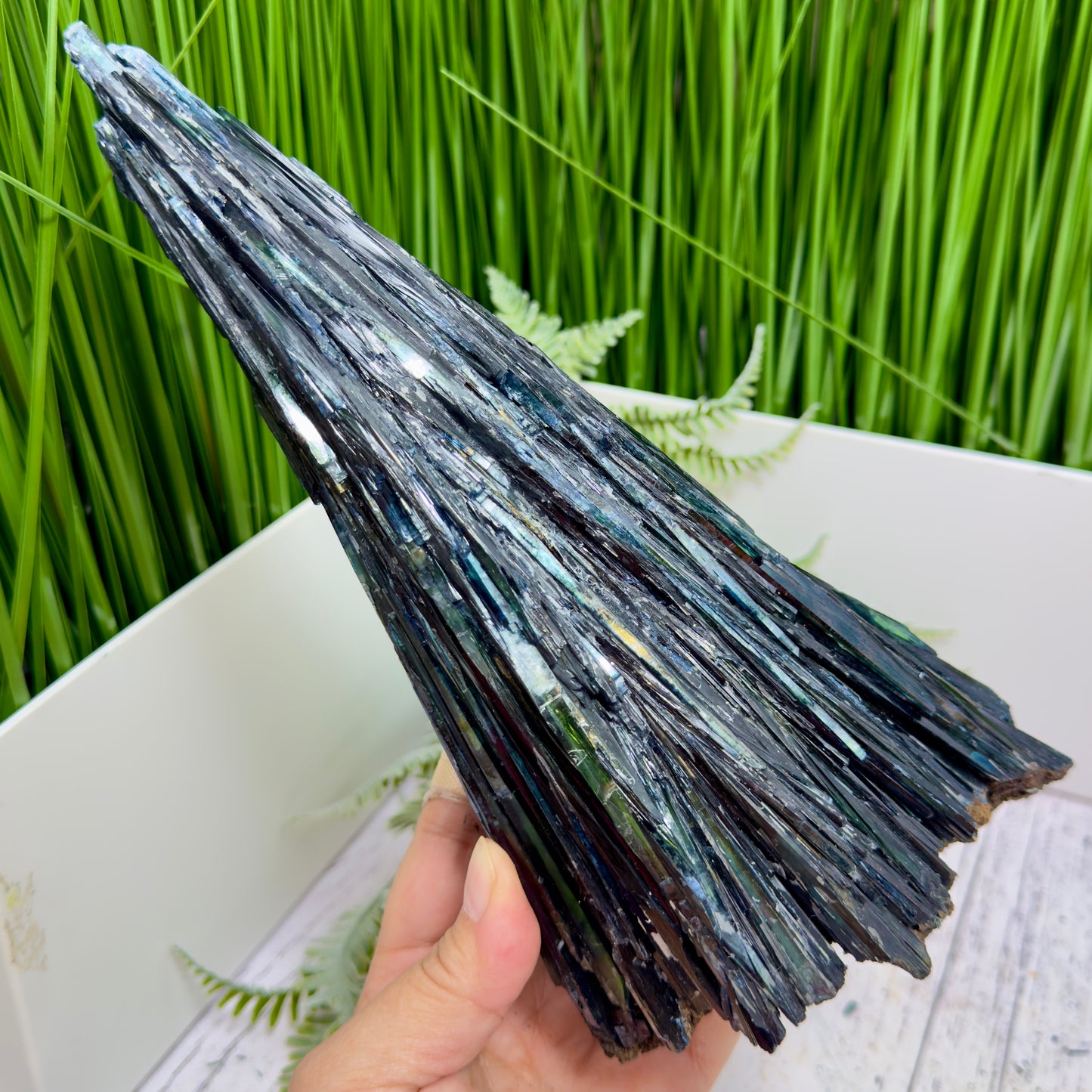 Huge Vivianite RARE Specimen Natural Raw Crystal with Stand 1368g 260mm