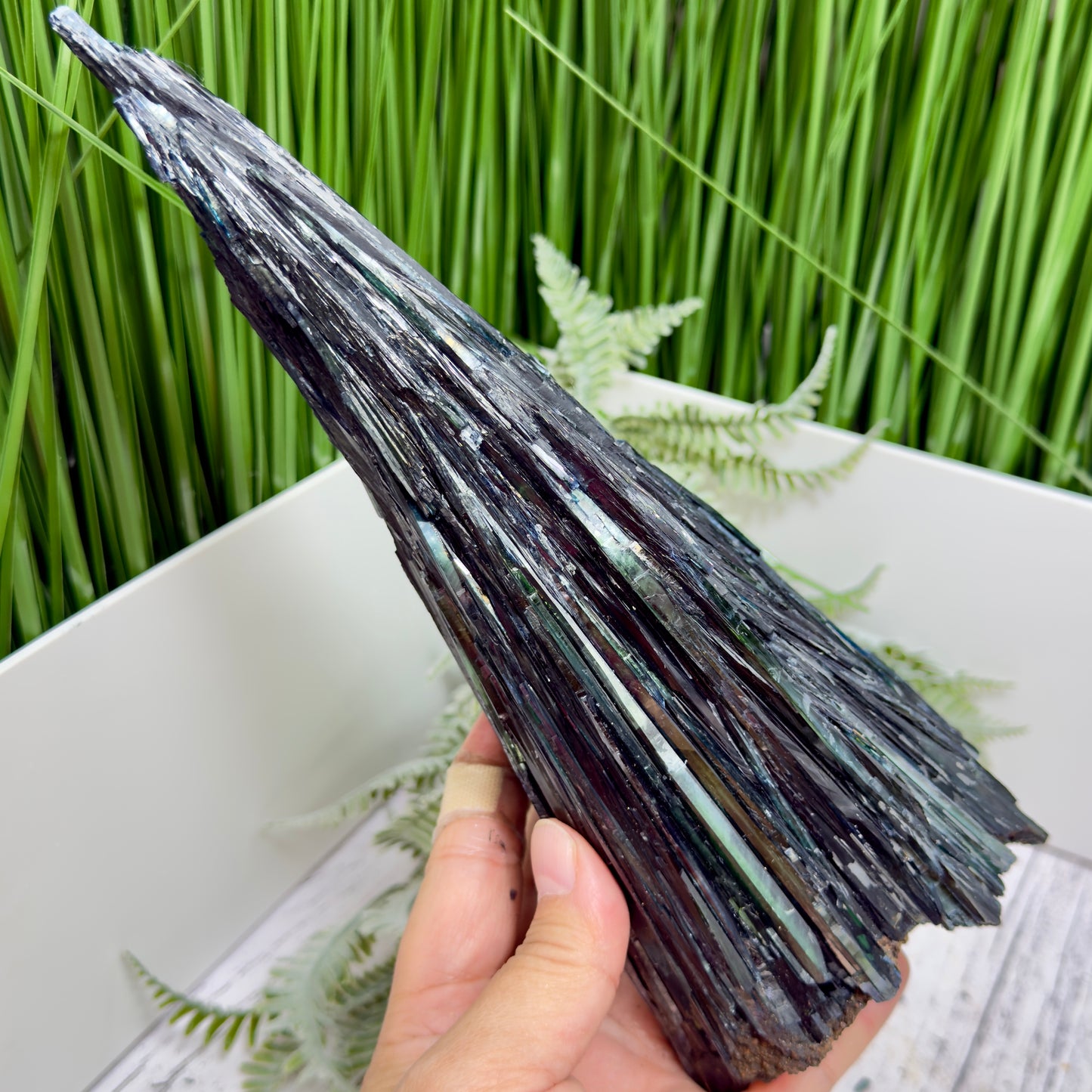 Huge Vivianite RARE Specimen Natural Raw Crystal with Stand 1368g 260mm