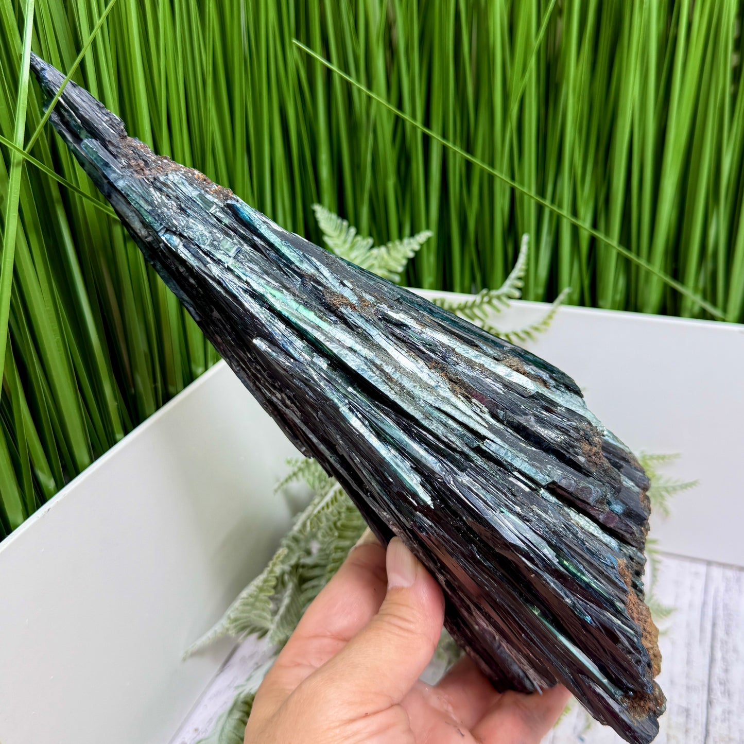 Huge Vivianite RARE Specimen Natural Raw Crystal with Stand 1368g 260mm