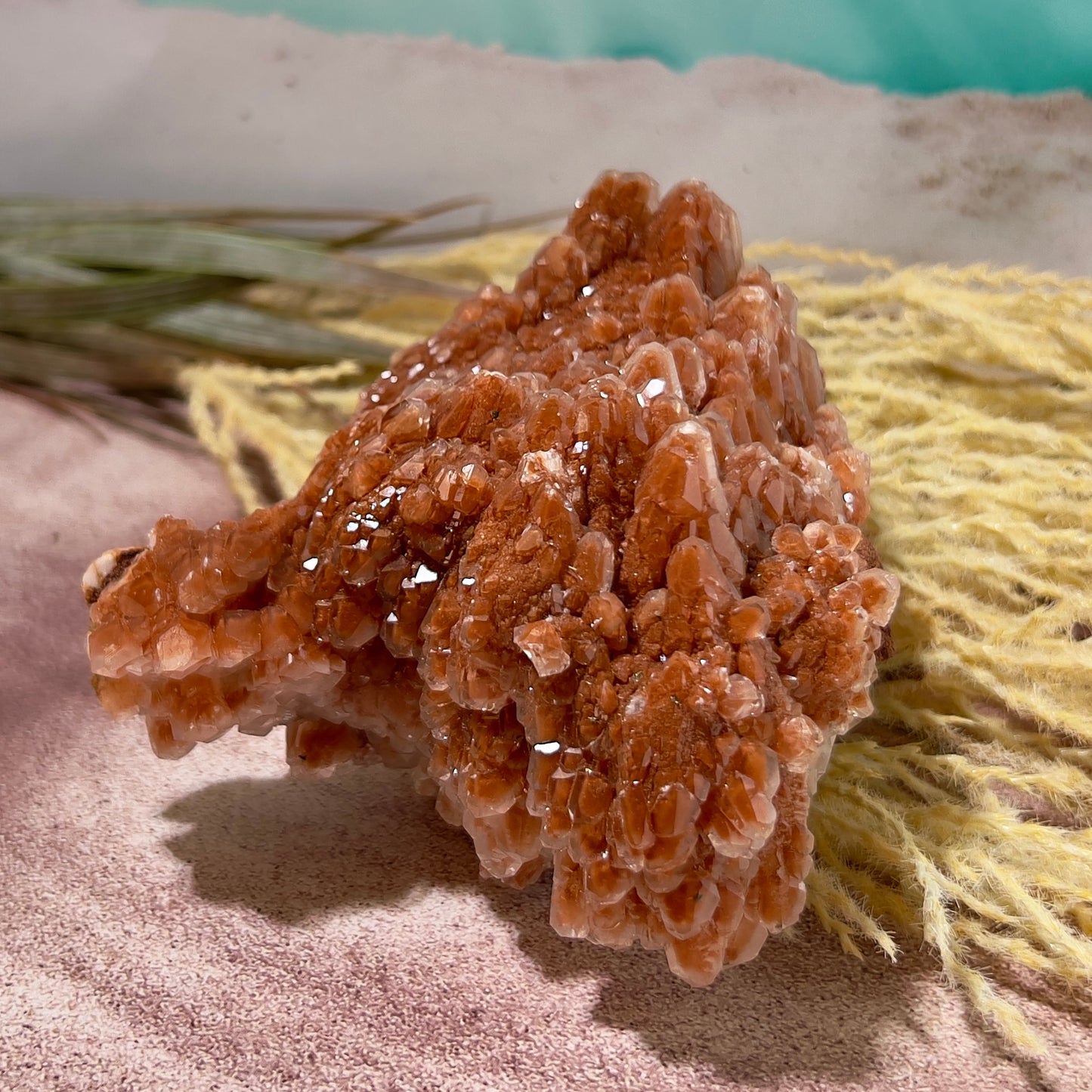 Red Calcite Cluster Natural Specimen 700g Australian Seller
