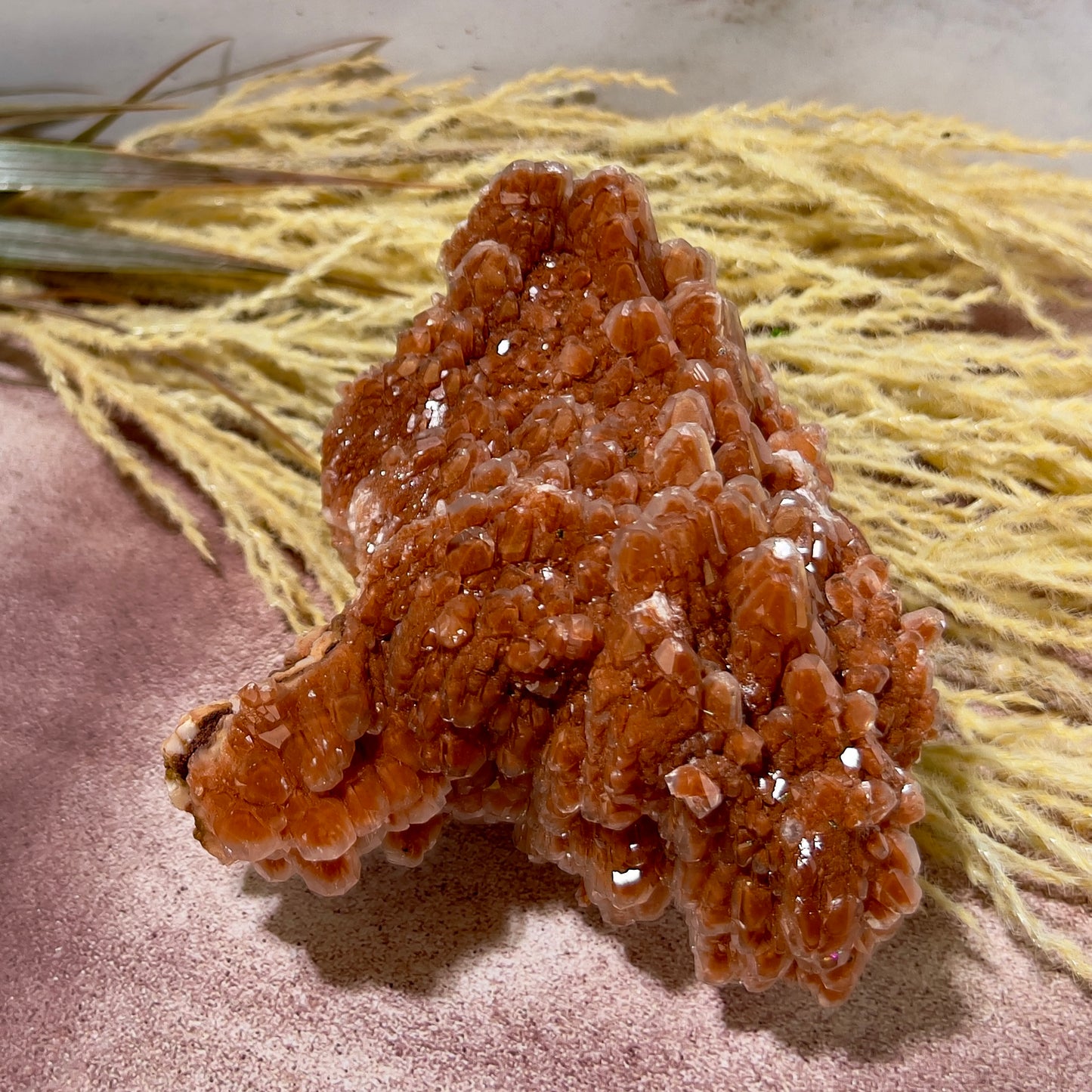 Red Calcite Cluster Natural Specimen 700g Australian Seller