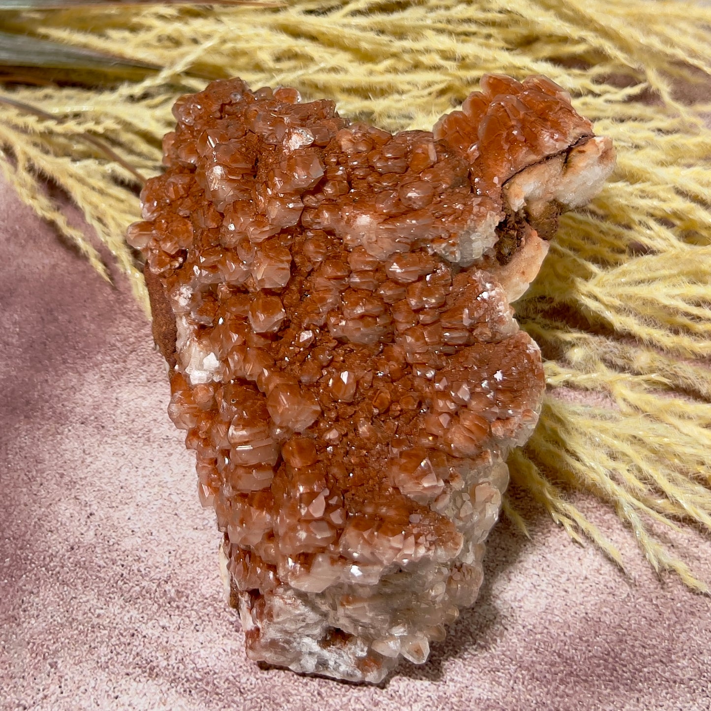 Red Calcite Cluster Natural Specimen 700g Australian Seller