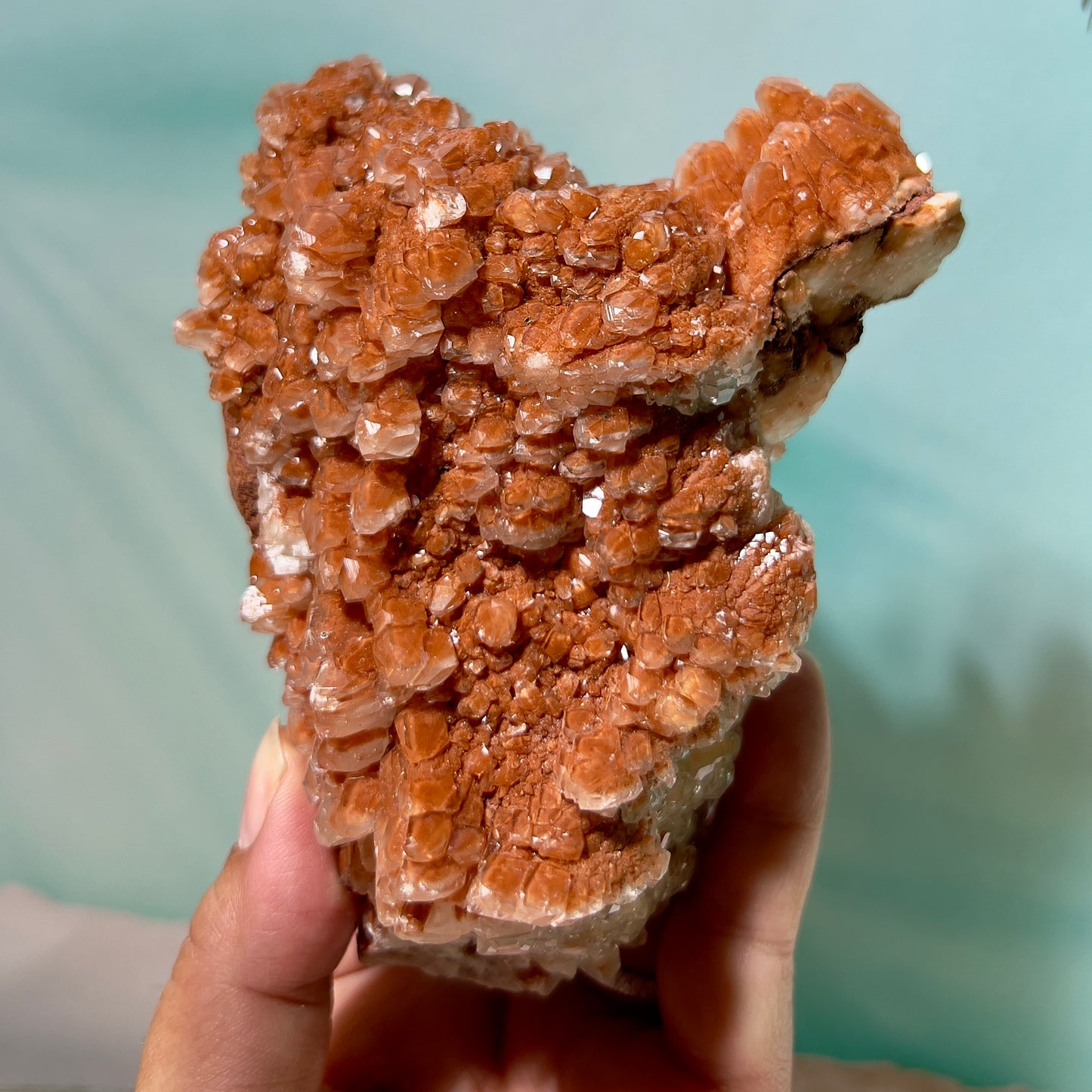 Red Calcite Cluster Natural Specimen 700g Australian Seller