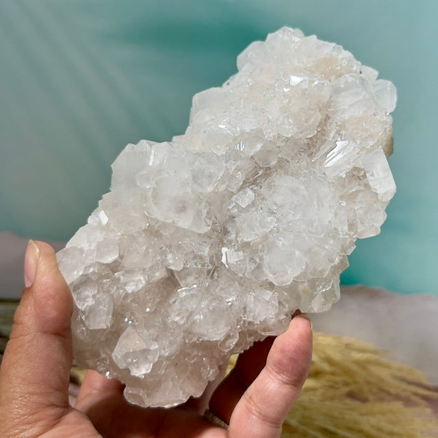 Apophyllite Cluster Natural Specimen Sparkly Crystal 967g