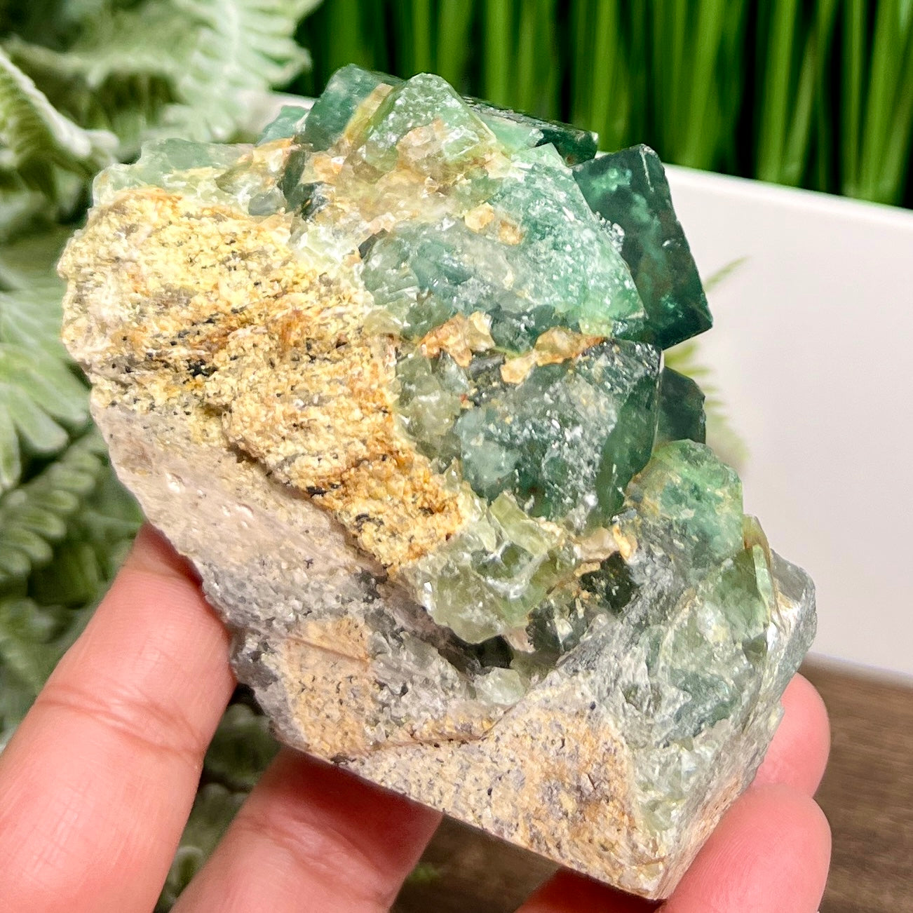 Fluorite Green Natural Raw Specimen Green Crystal Healing 360g