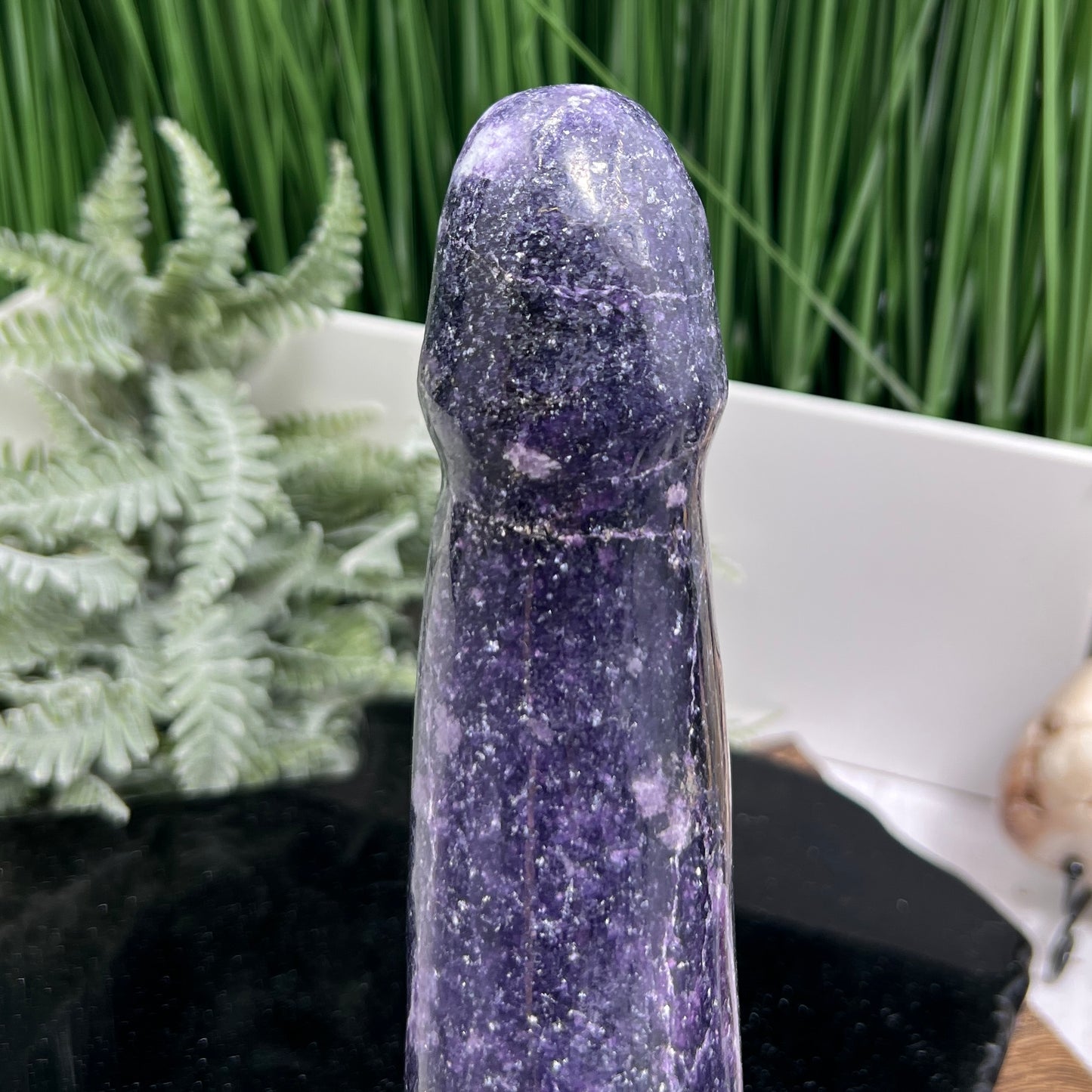 Lepidolite Purple Mica Penis Pecker Phallus Man Part Crystal Decoration 1016g 202mm