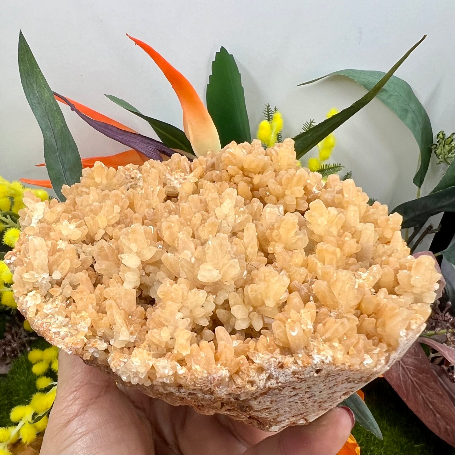 Large Orange Calcite Cluster Raw Specimens Natural Crystal 1174g