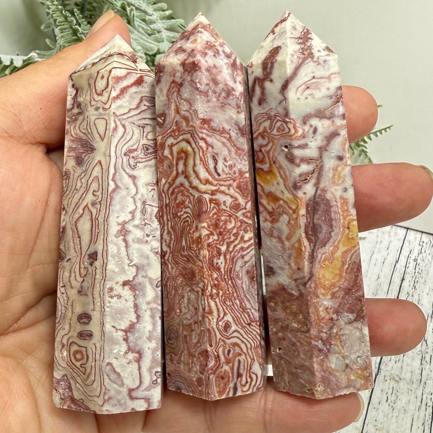 Red Onyx Points Towers Crystal Reiki Generators YOU CHOOSE