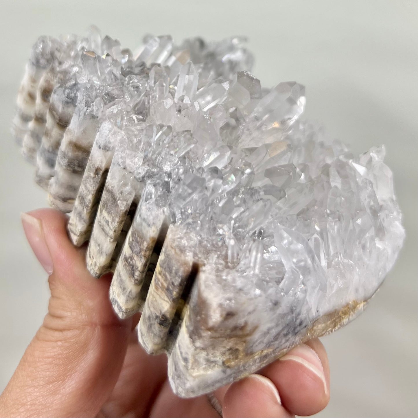 Clear Quartz Angel Fairy Crystal Carving 414g
