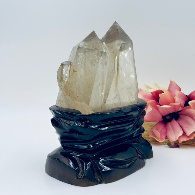Golden Rutilated Quartz Double Tower Crystal Generator 1176g 183mm