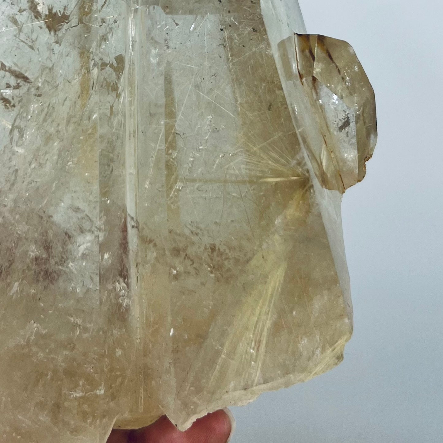 Golden Rutilated Quartz Double Tower Crystal Generator 1176g 183mm