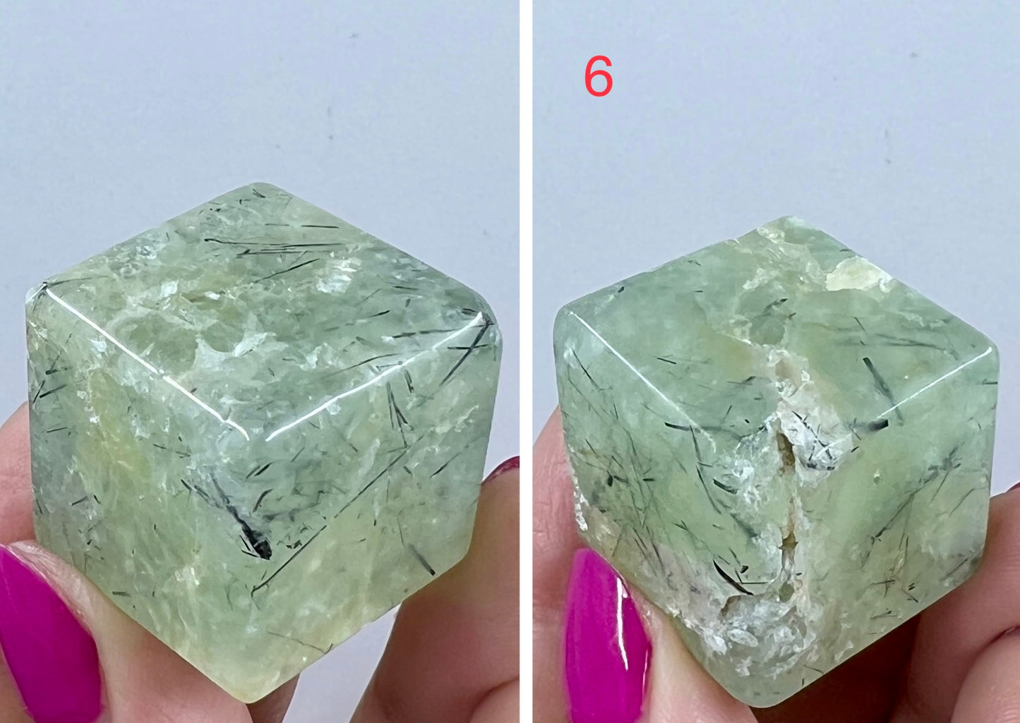 Prehnite with Epidote Cubes Crystal Carving YOU CHOOSE