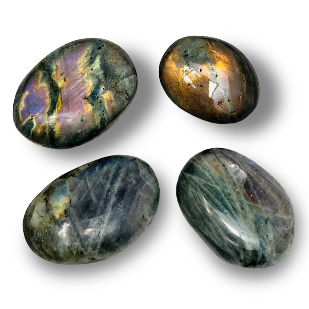 Labradorite Palm Stones Crystal Meditation Worry YOU CHOOSE